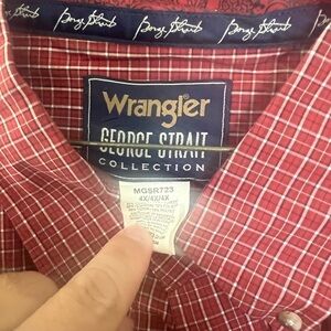 Wrangler George Strait Collection Red Checkered Shirt